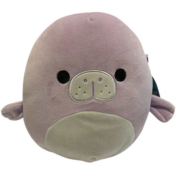Squishmallow KellyToy Marius Purple Manatee 7.5 in with Tags - Picture 1 of 8